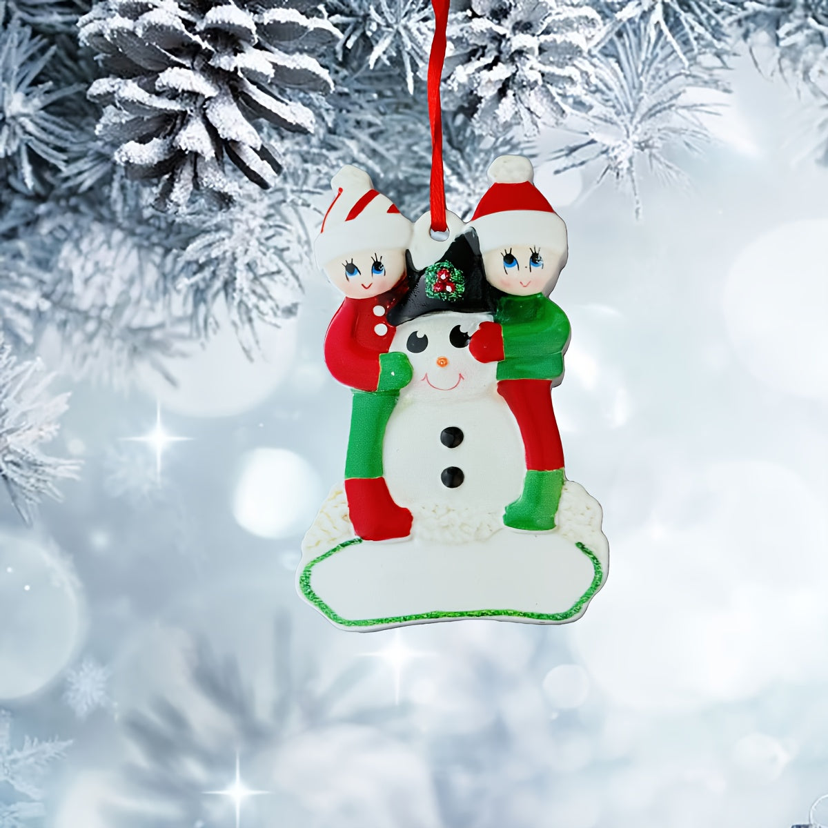 DIY Personalized custom pendant, resin material, family Christmas decoration pendant that can be customized with names/words