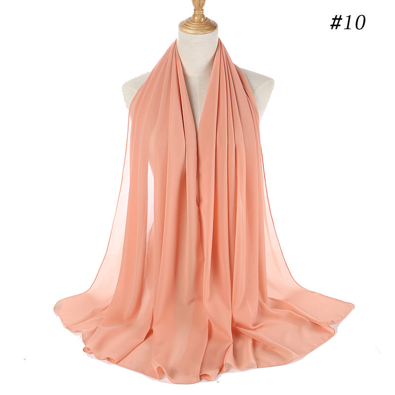 Malaysian gauze, pearl chiffon bubble silk scarf, headscarf, ethnic headscarf