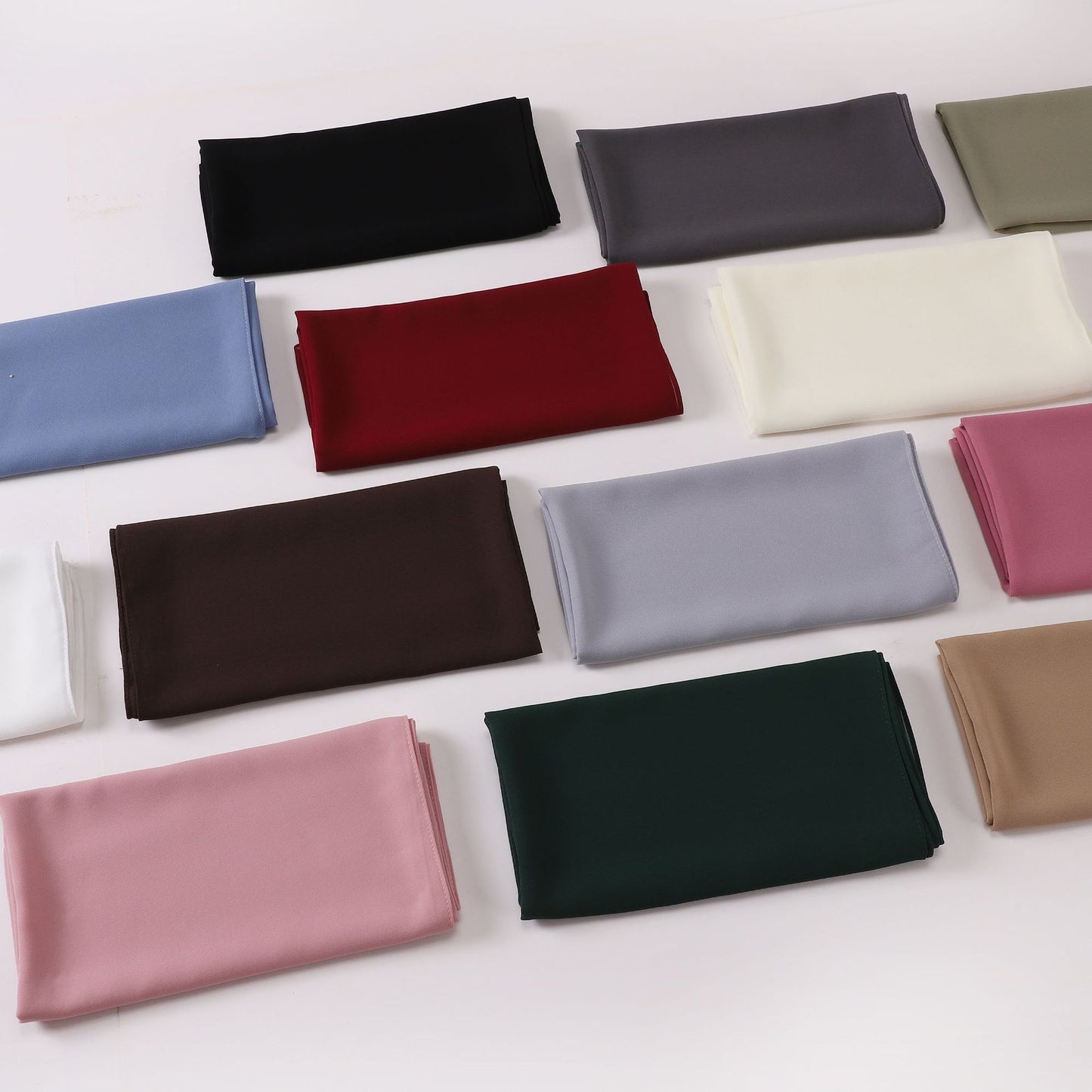 75D pearl chiffon square scarf Middle East headscarf gauze Malaysia Saudi Arabia Dubai cover 110 * 110cm