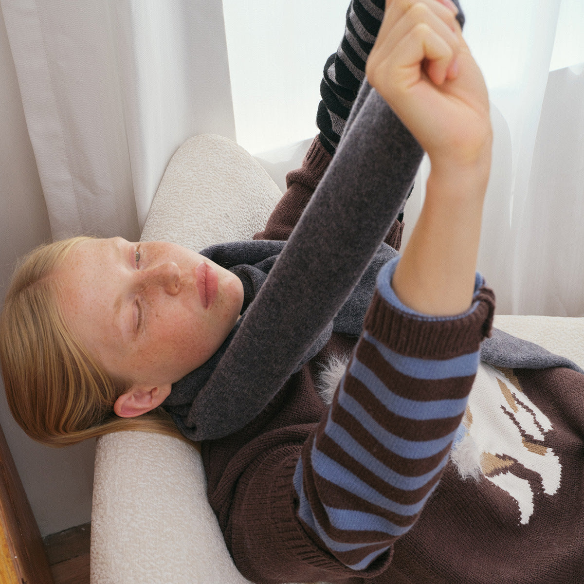 Selected 100% wool solid color old money wind pure wool scarf women's winter Korean bai with knitted shawl