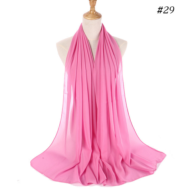 86 color pearl chiffon bubble headscarf, women's hijab scarf