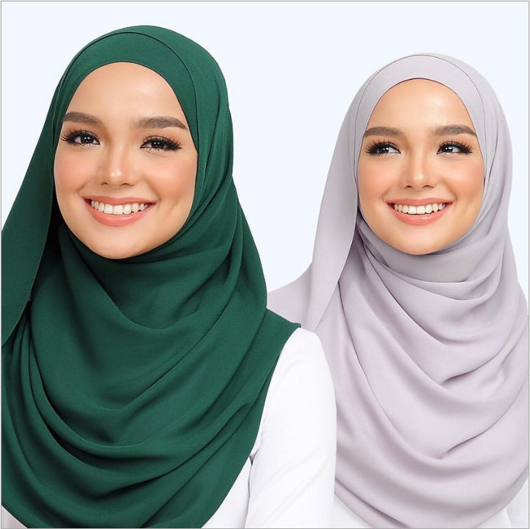 Malaysian gauze, pearl chiffon bubble silk scarf, headscarf, ethnic headscarf