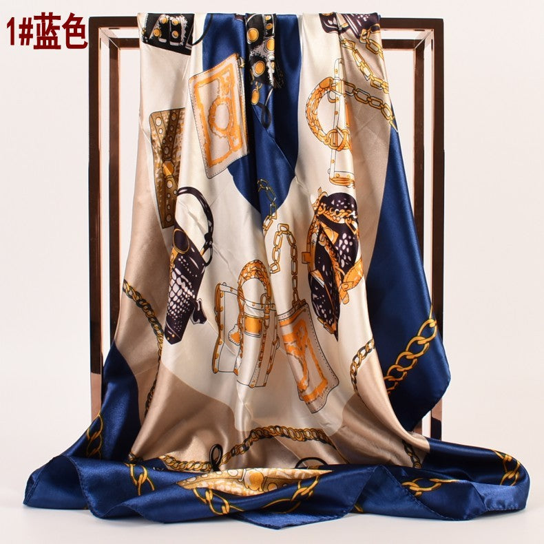 Fashion new professional square scarf women's casual bag pattern, scarf silk scarf, one piece is sent on behalf of others.