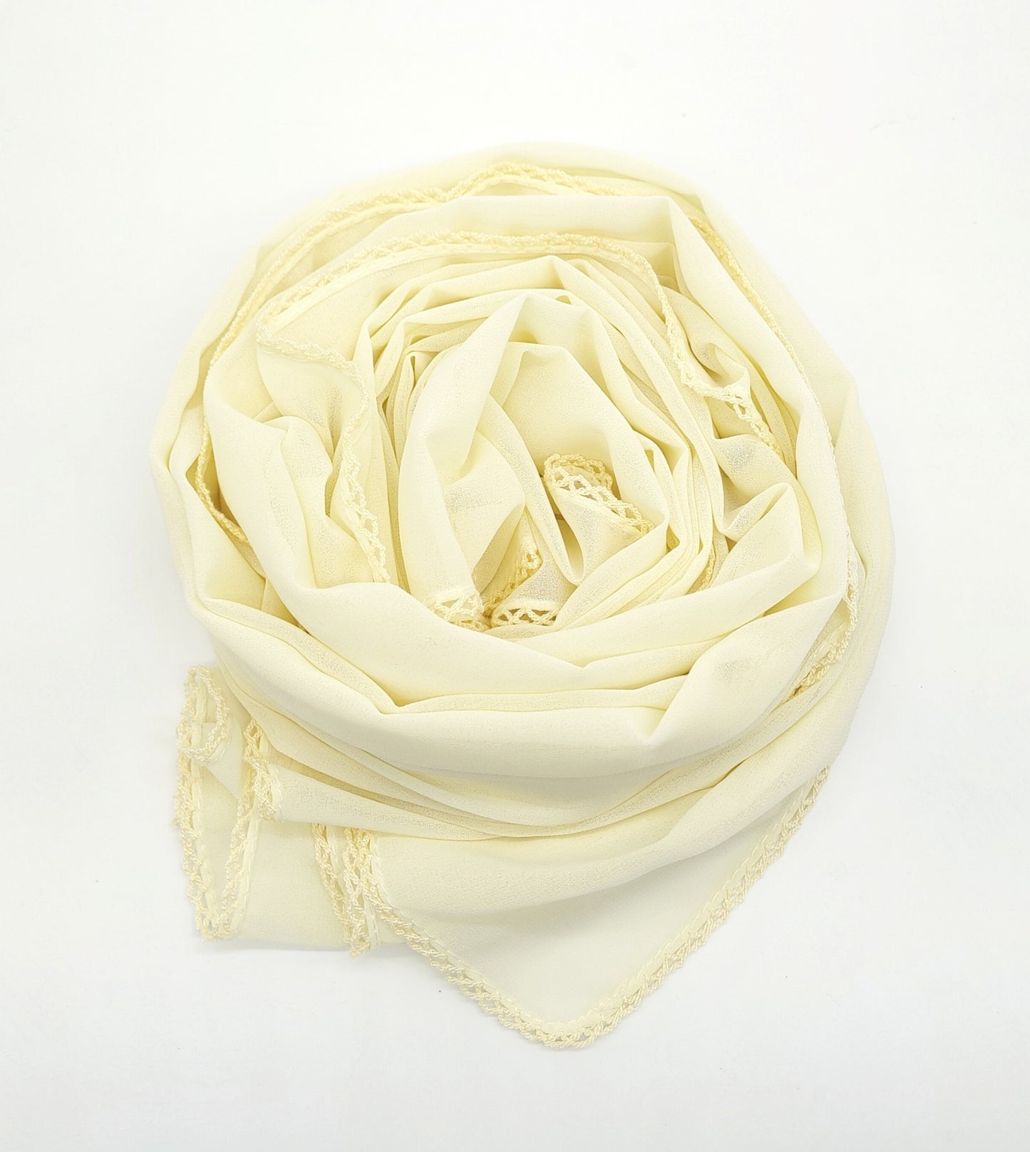 Plain Bubble Chiffon Scarf Malaysia Indonesian Head Scarf Cover Head Eyelash edge