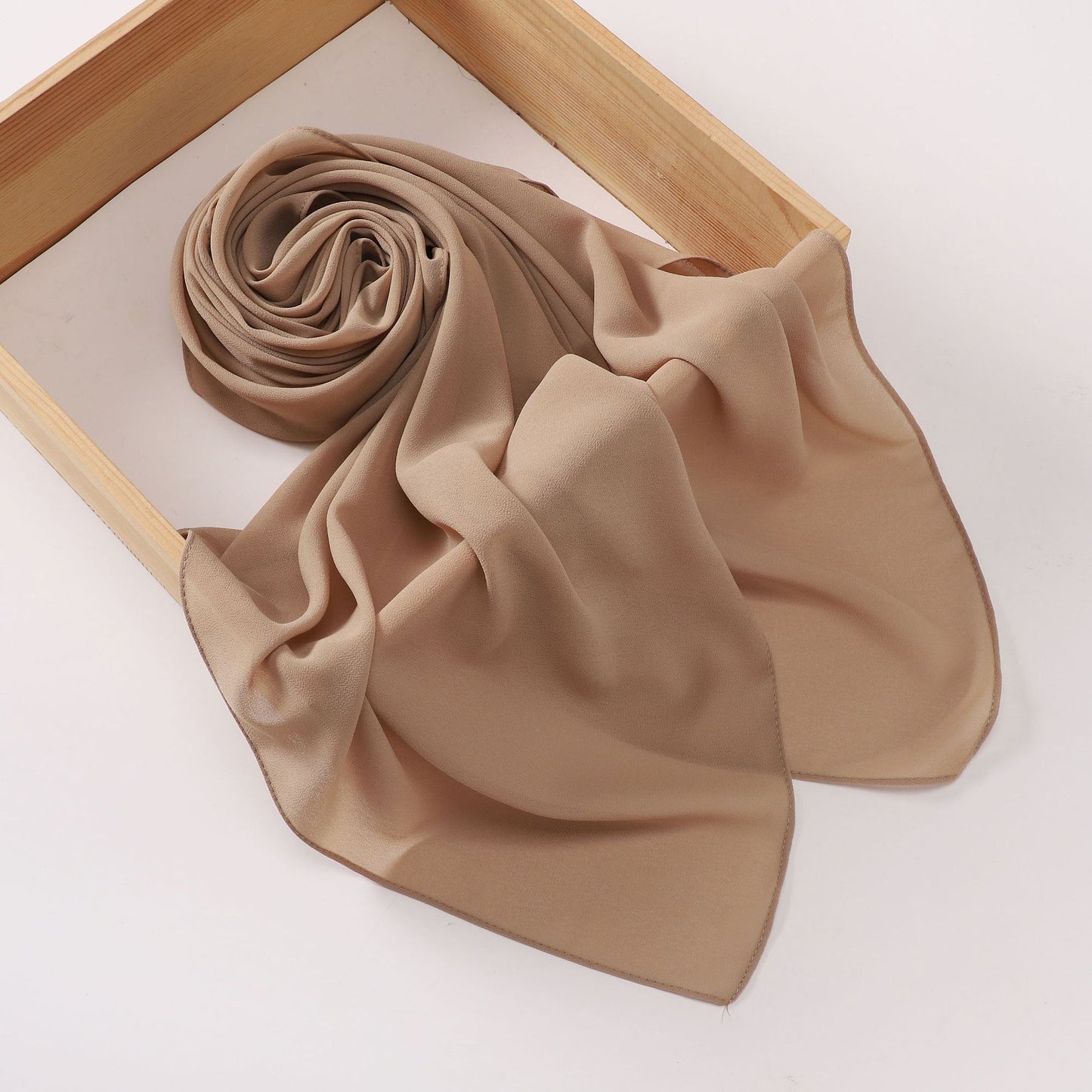 75D pearl chiffon square scarf Middle East headscarf gauze Malaysia Saudi Arabia Dubai cover 110 * 110cm