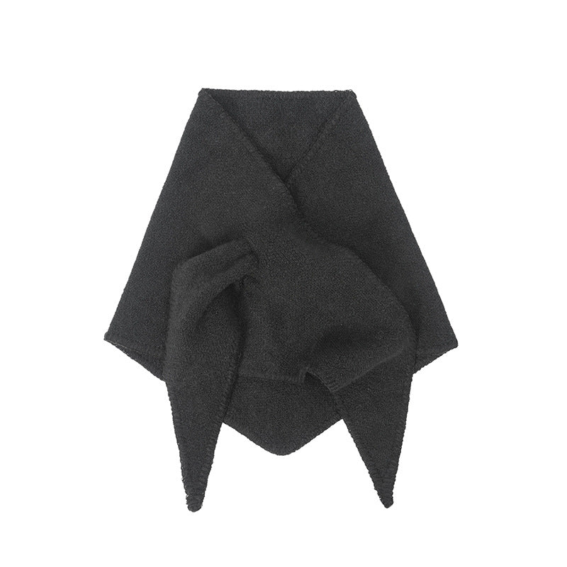 2025 new autumn and winter Korean version wool knitted triangle scarf shawl scarf