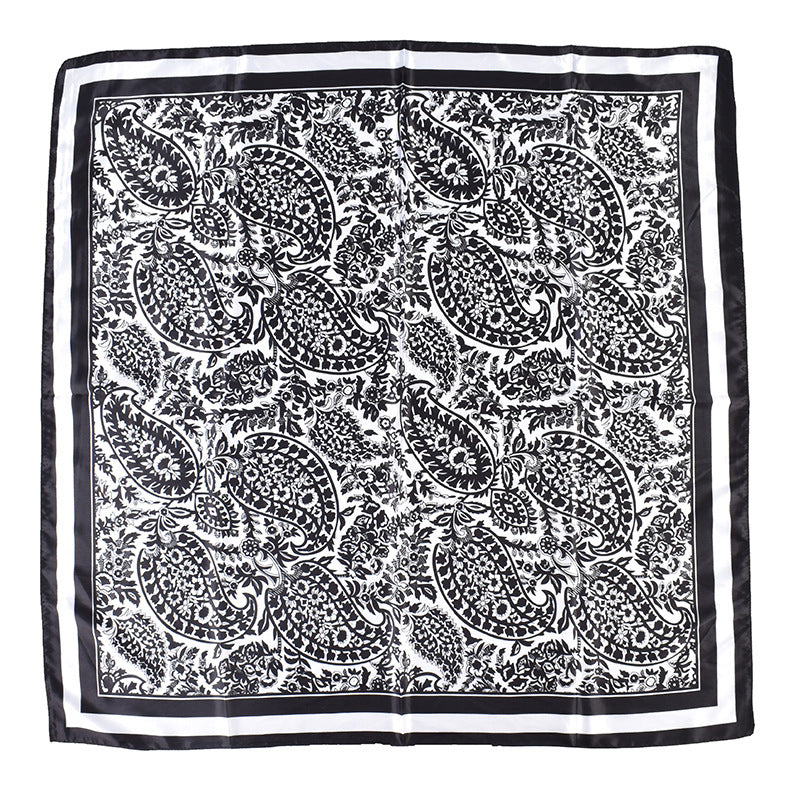 New cashew flower pattern printing 90cm * 90cm satin square scarf silk scarf