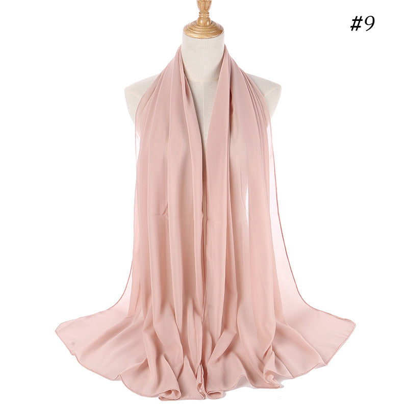 Malaysian gauze, pearl chiffon bubble silk scarf, headscarf, ethnic headscarf