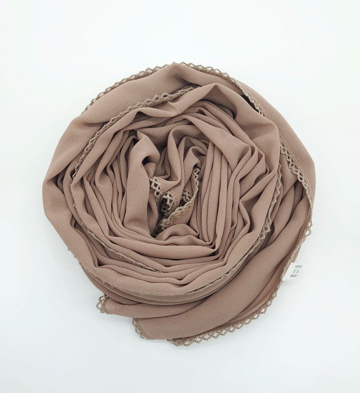 Plain Bubble Chiffon Scarf Malaysia Indonesian Head Scarf Cover Head Eyelash edge