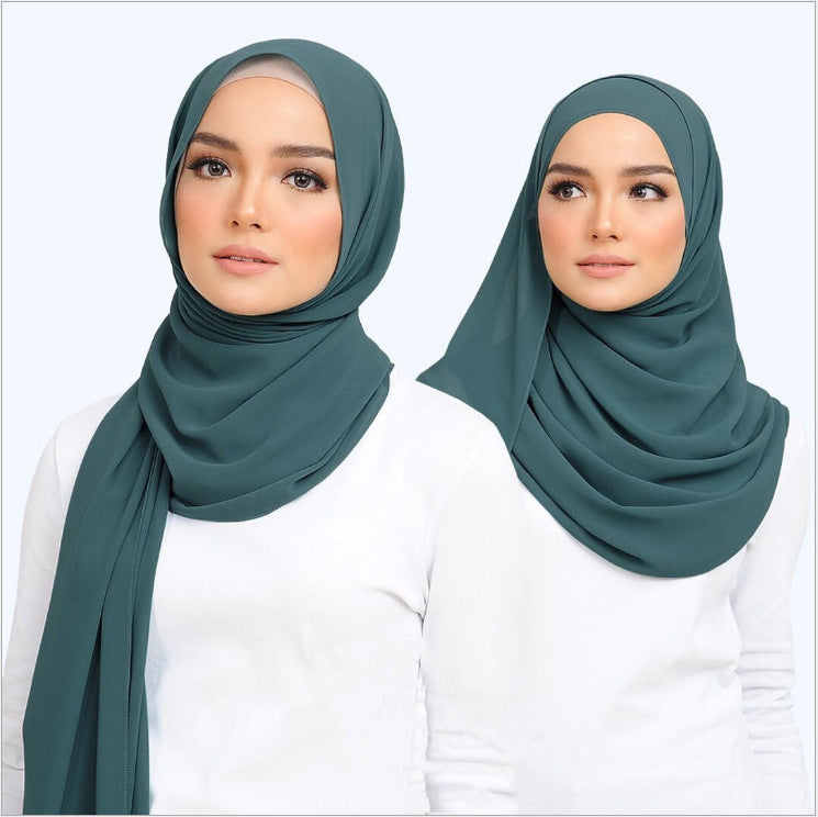 Malaysian gauze, pearl chiffon bubble silk scarf, headscarf, ethnic headscarf