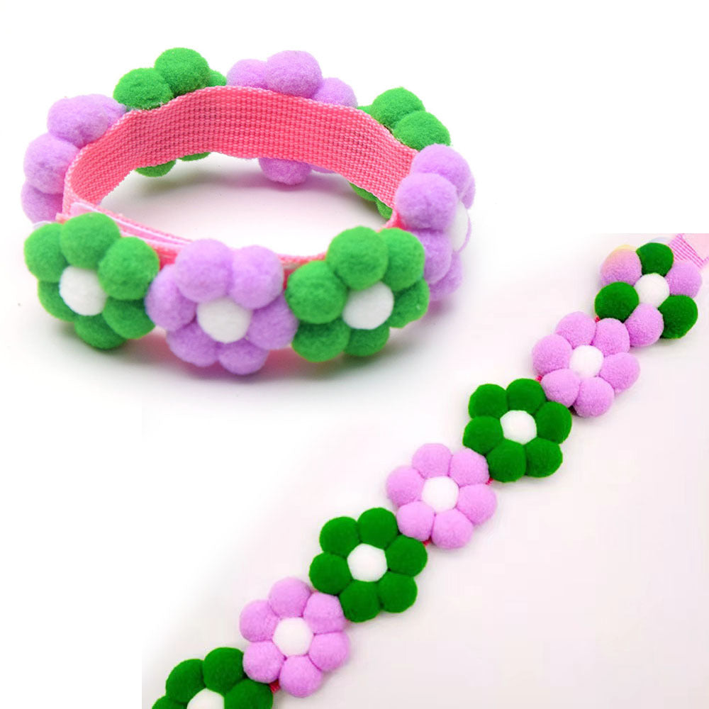 Rainbow Pet Collar Big Dog Neck Circle Shiba Inu Adjustable Hairball Collar Cat Scarf