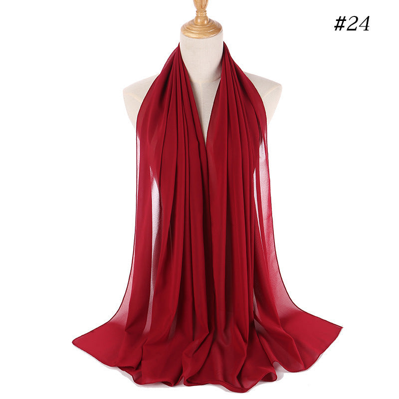 86 color pearl chiffon bubble headscarf, women's hijab scarf