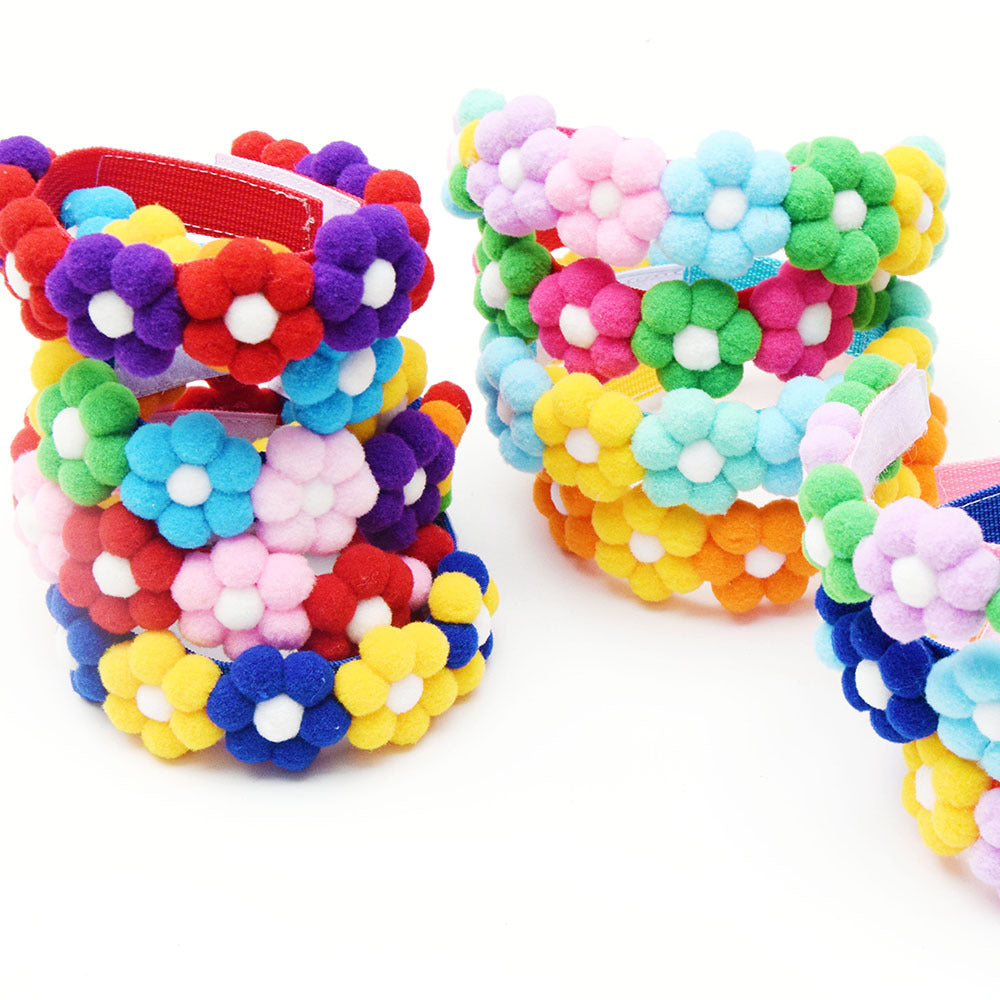 Rainbow Pet Collar Big Dog Neck Circle Shiba Inu Adjustable Hairball Collar Cat Scarf