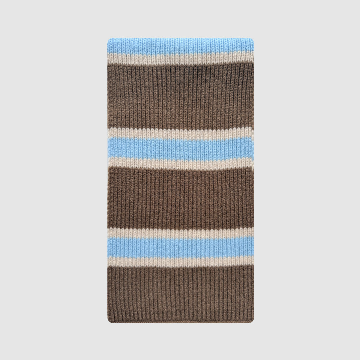 Selected 100% wool striped knitted scarf women's autumn and winter Korean atmosphere soft waxy wool scarf