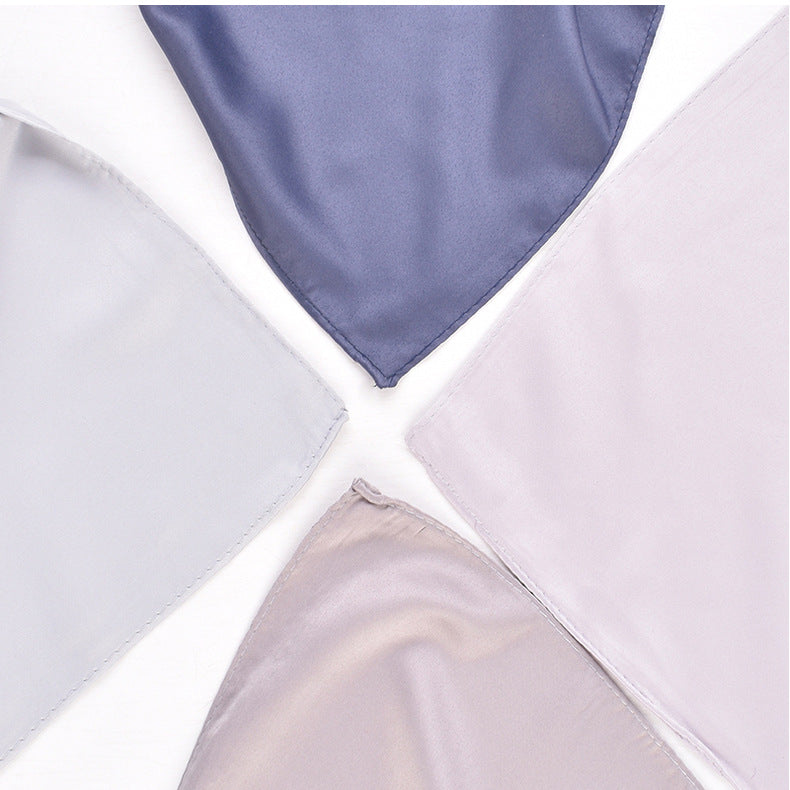 Autumn and winter new Malaysian imitation silk matte satin monochrome solid color 90 plain simple square towel batch