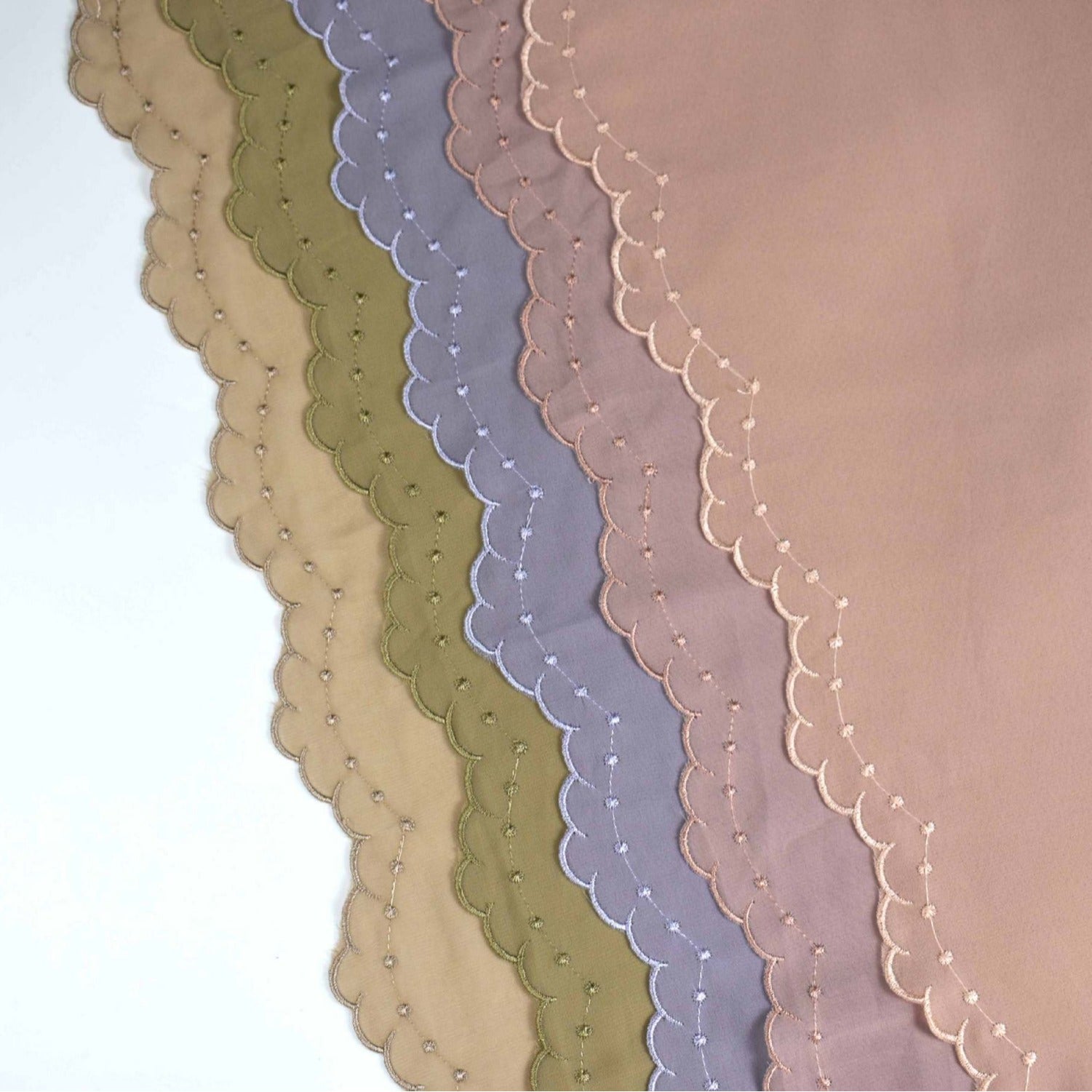 pearl chiffon embroidered scarf malaysian headscarf  Middle East Africa hijab