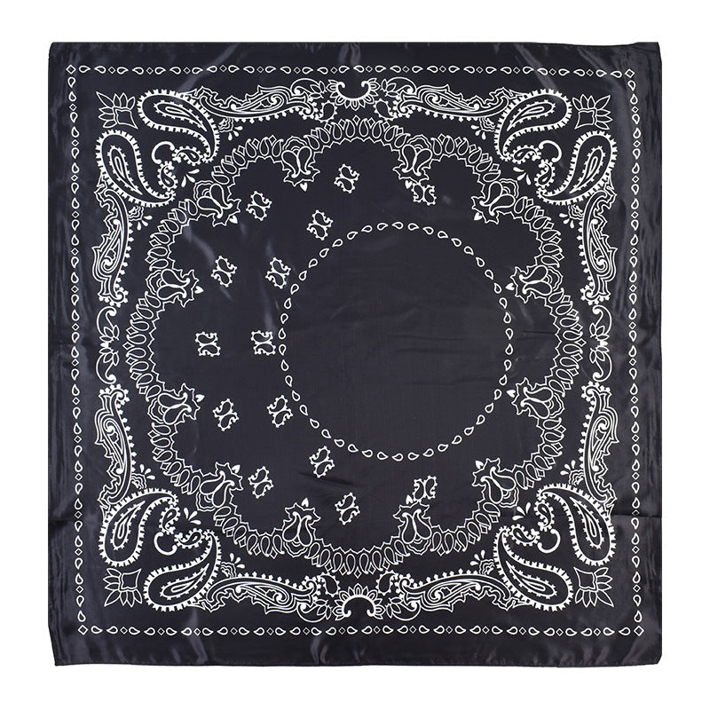 New fashionable and elegant twin cashew flower small water drop pattern 90-color large square scarf headscarf scarf silk scarf