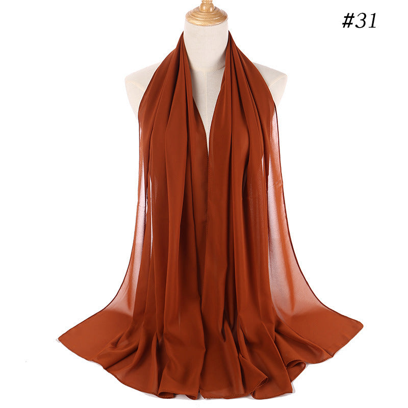 Malaysian gauze, pearl chiffon bubble silk scarf, headscarf, ethnic headscarf