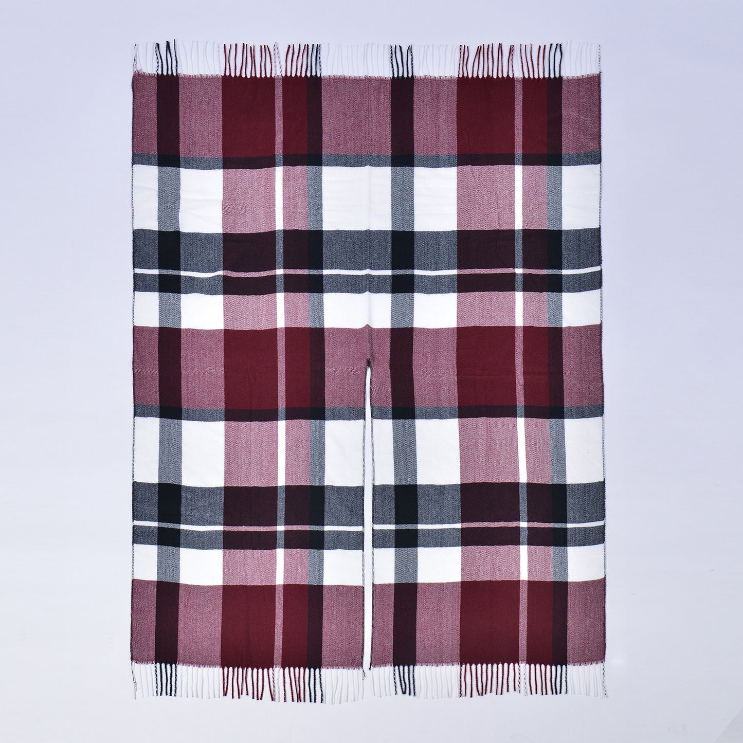 plaid fringed shawl men's and women's autumn and winter classic split-ended large shawl cape hot-selling
