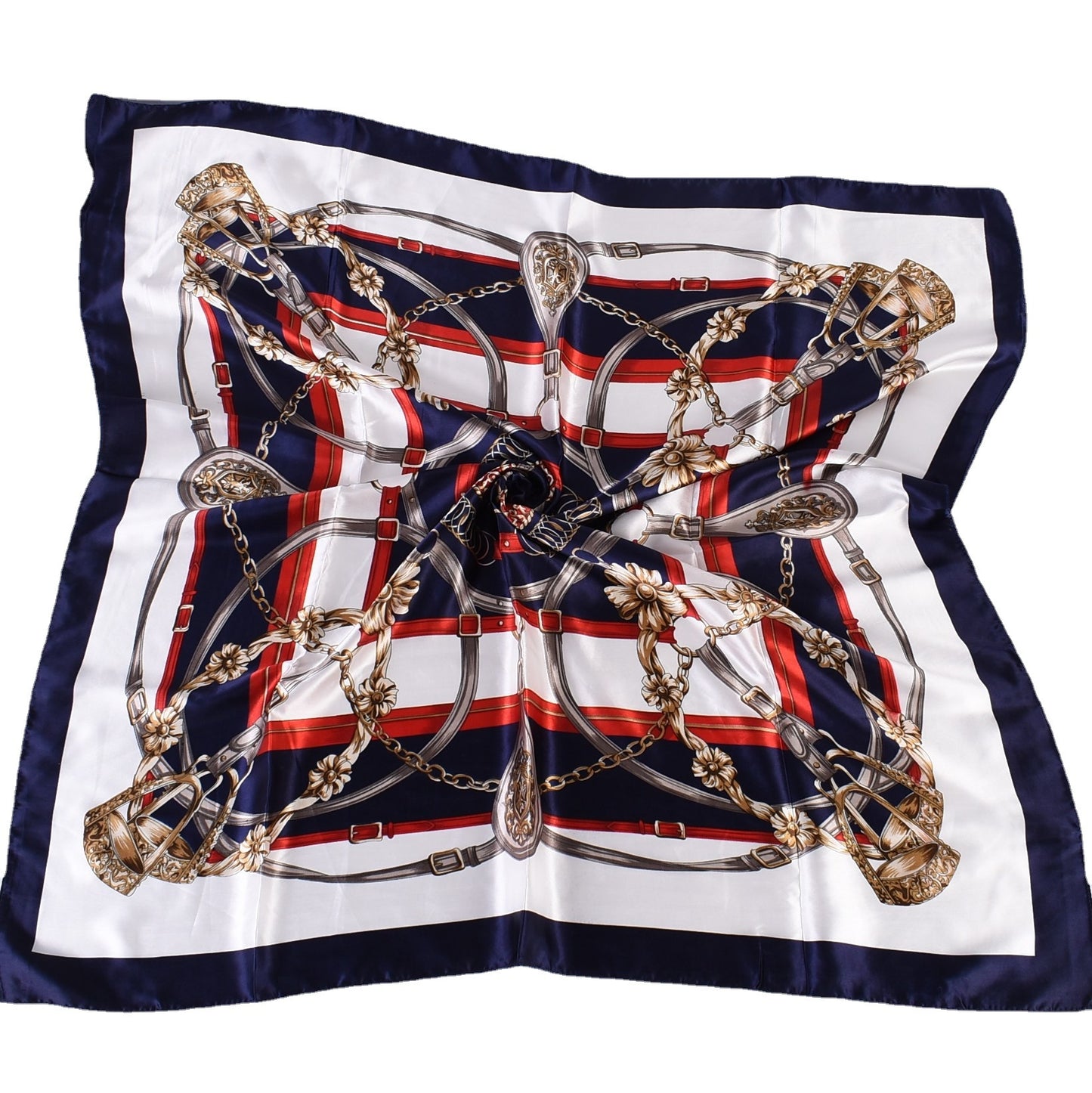 Summer new geometric simple 90 square scarves, printed fashionable square silk scarves, scarves silk scarves