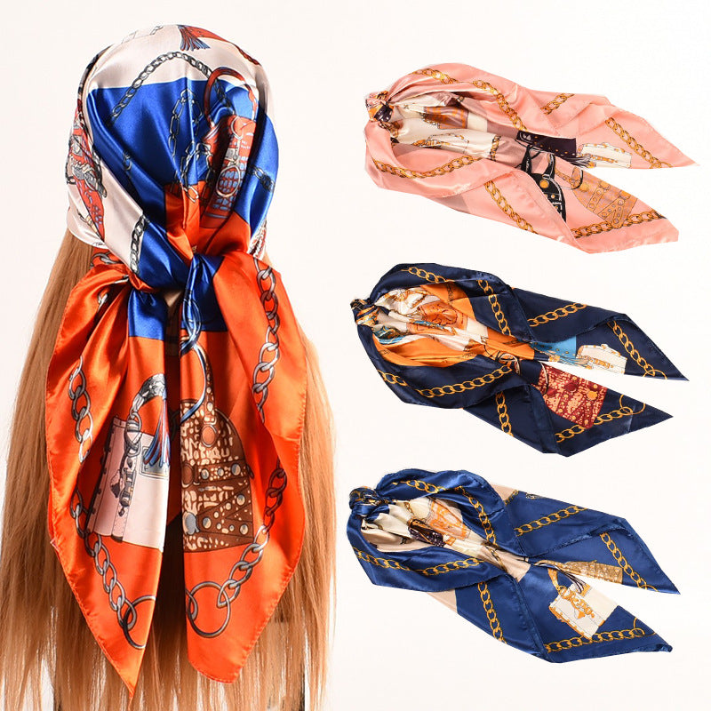 Fashion new professional square scarf women's casual bag pattern, scarf silk scarf, one piece is sent on behalf of others.