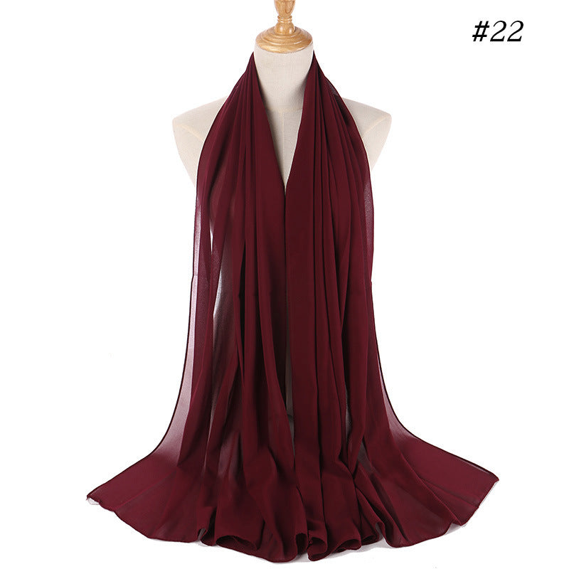 86 color pearl chiffon bubble headscarf, women's hijab scarf