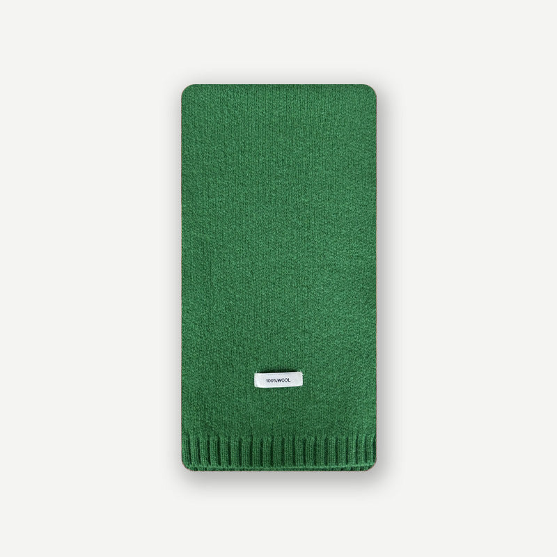 Selected Australian 100% pure wool scarf women's winter solid color soft warm knitted wool scarf Korean version ins