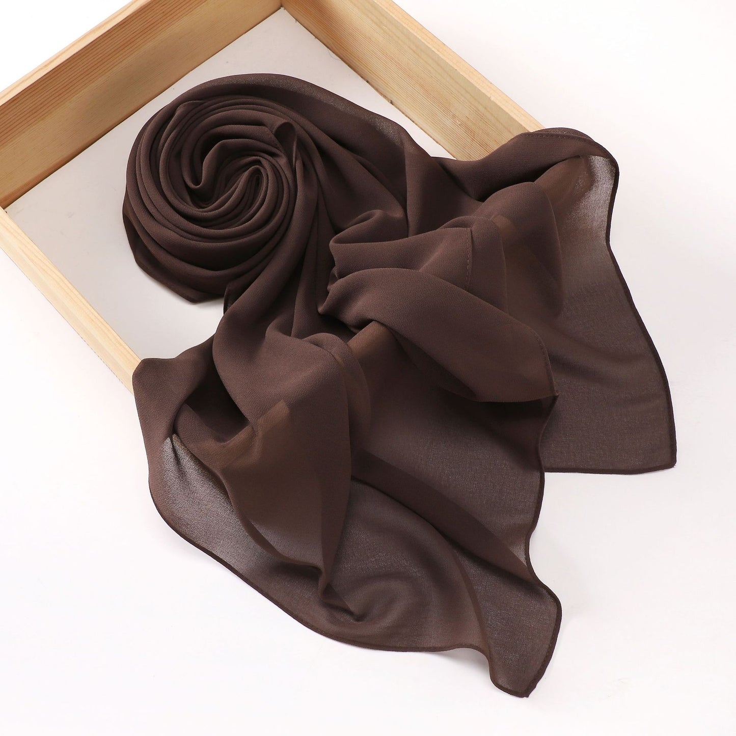 75D pearl chiffon square scarf Middle East headscarf gauze Malaysia Saudi Arabia Dubai cover 110 * 110cm