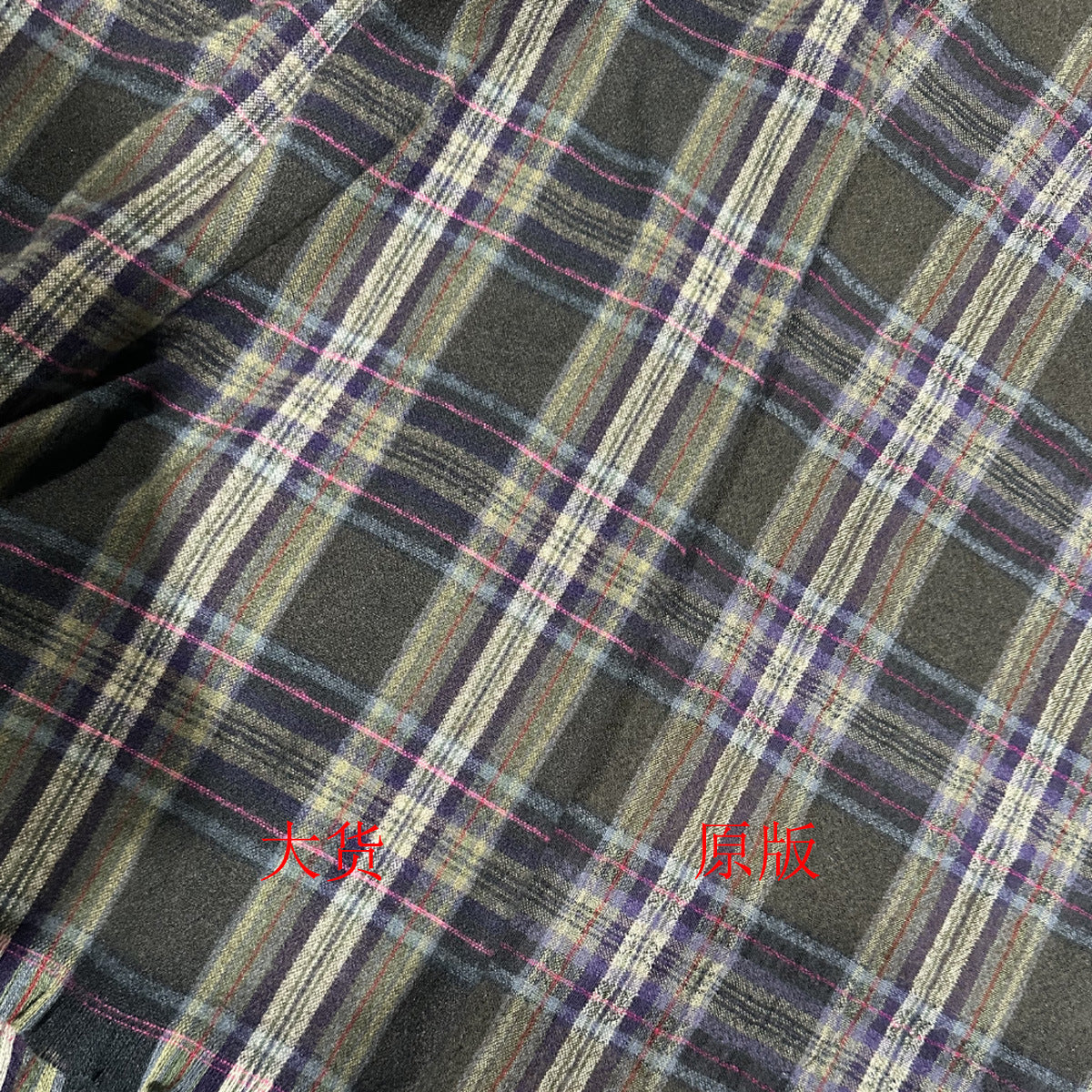 Vintage plaid shawl scarf women's winter matching style atmosphere warm scarf