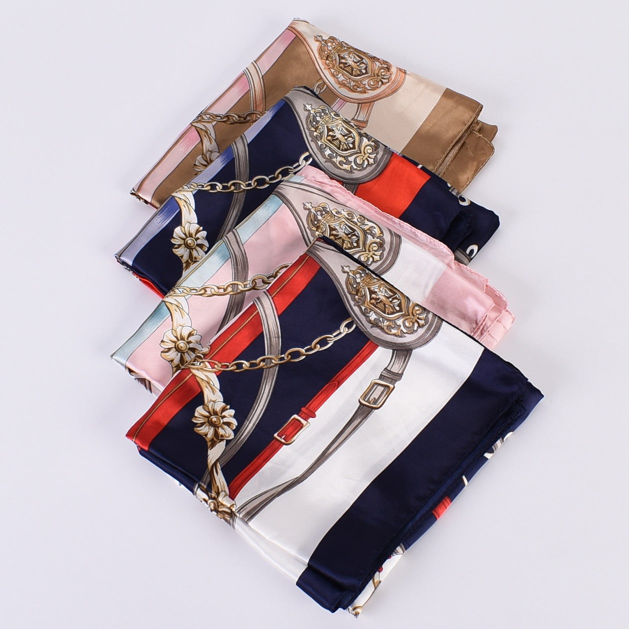 Summer new geometric simple 90 square scarves, printed fashionable square silk scarves, scarves silk scarves