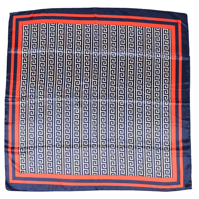 New fashion retro printing 90 * 90 satin large square scarf silk scarf, cross