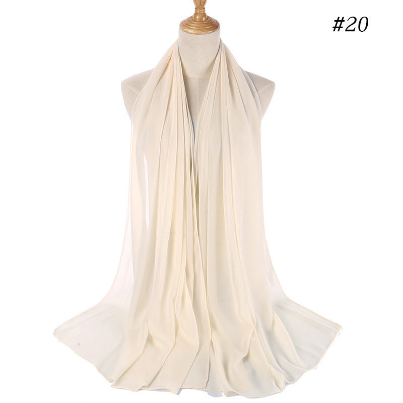 Malaysian gauze, pearl chiffon bubble silk scarf, headscarf, ethnic headscarf
