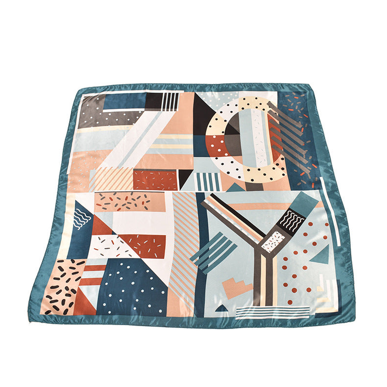 Spring new polka dot pattern printed 90 square silk scarf, fashion scarf