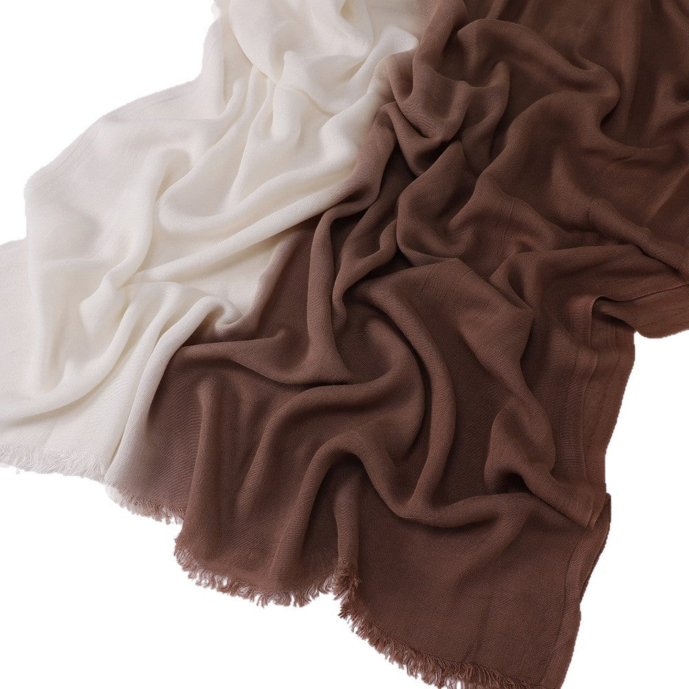 New Two-color Spliced Modal Cotton Head Scarf, Casual Women's Scarf