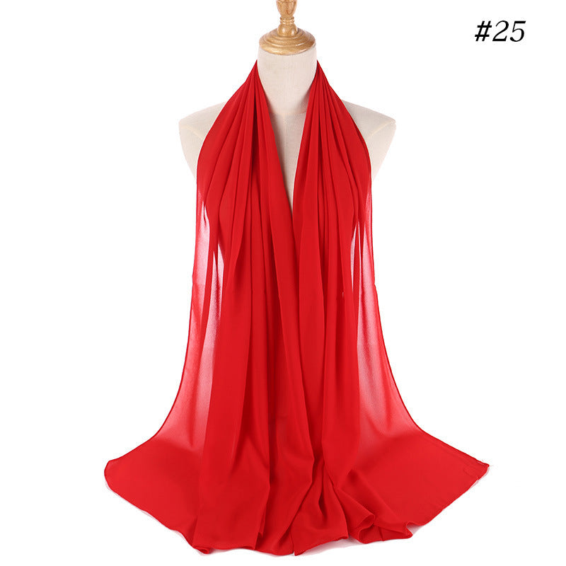 86 color pearl chiffon bubble headscarf, women's hijab scarf