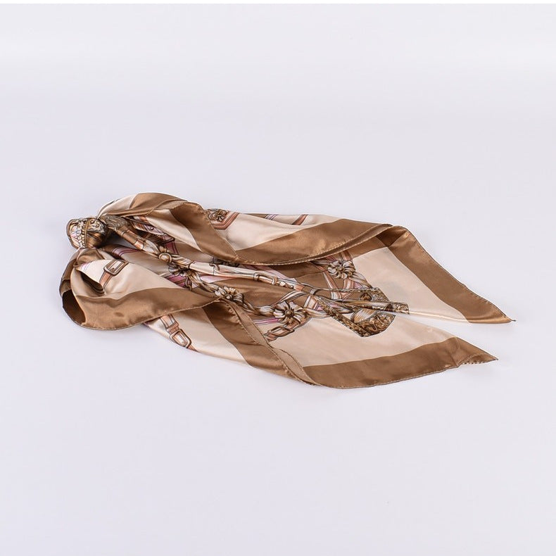 Summer new geometric simple 90 square scarves, printed fashionable square silk scarves, scarves silk scarves