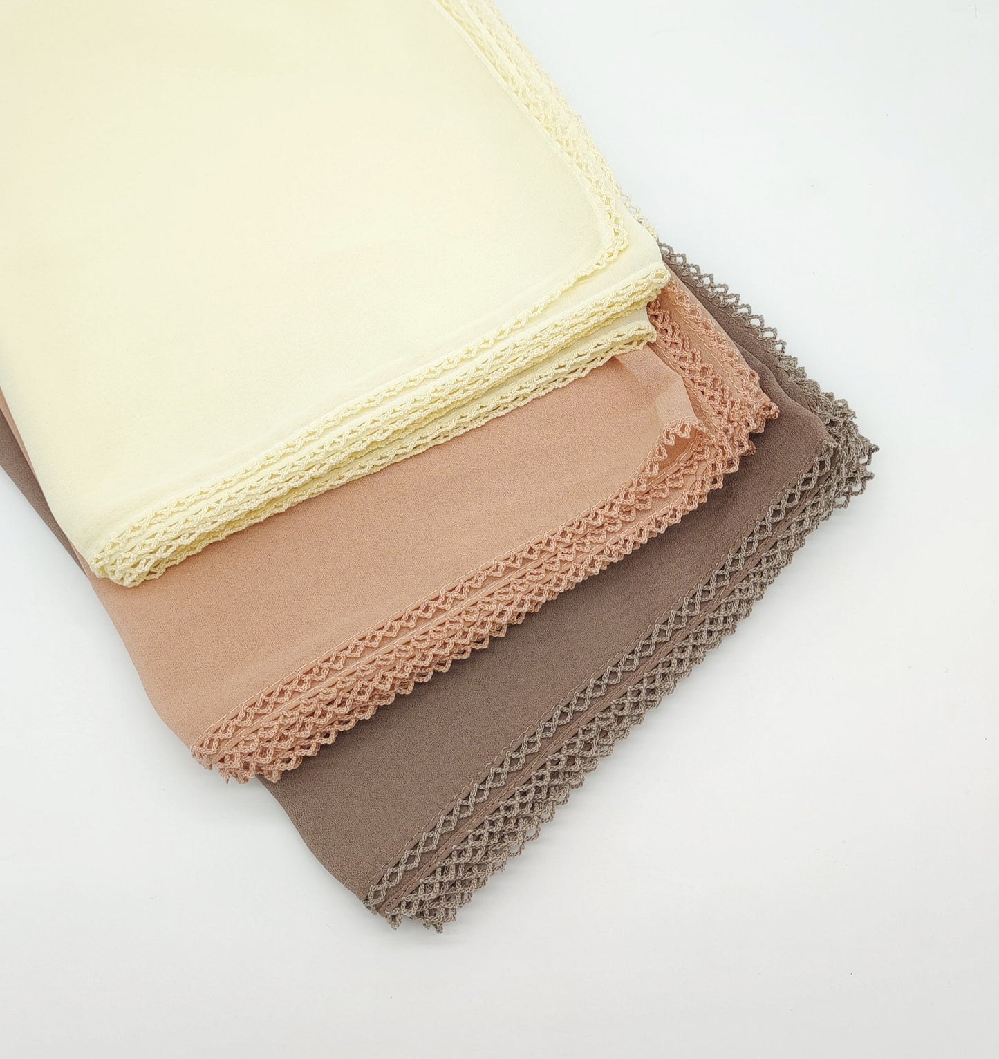 Plain Bubble Chiffon Scarf Malaysia Indonesian Head Scarf Cover Head Eyelash edge