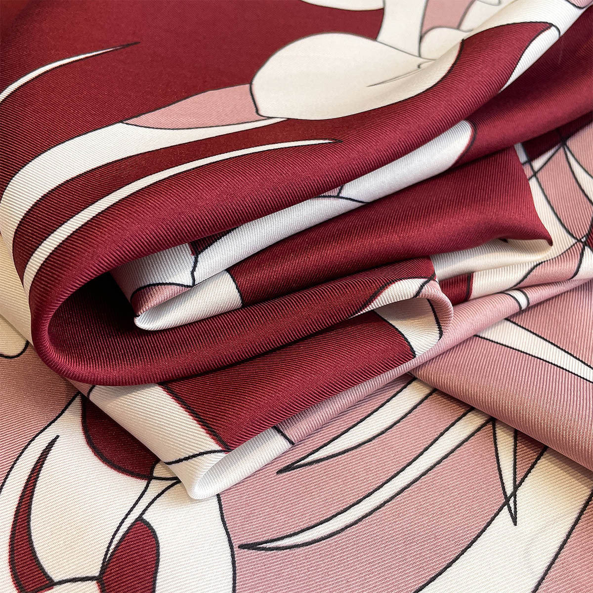 Spring and Autumn new square scarf 90cm large square scarf simulation silk feel scarf women's light luxury high-end retro versatile shawl