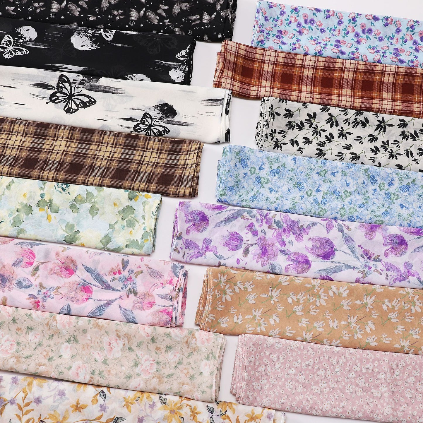 Spring pearl chiffon print floral scarf middle east headscarf yarn oil painting style hijab