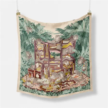 Leopard Print Printed Scarf Shawl – 53 × 53 cm detail
