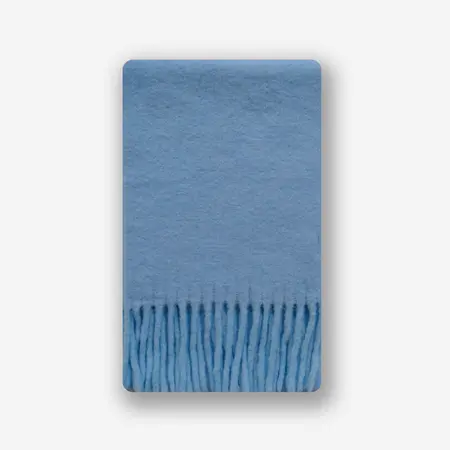 Women's 32% Wool Solid Color Scarf Shawl – 220 × 32 cm detail
