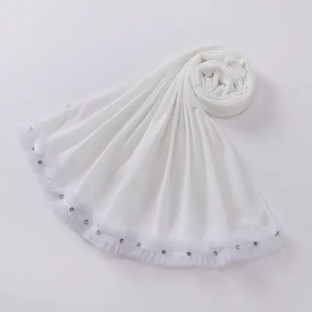 Chiffon Pleated Headscarf detail