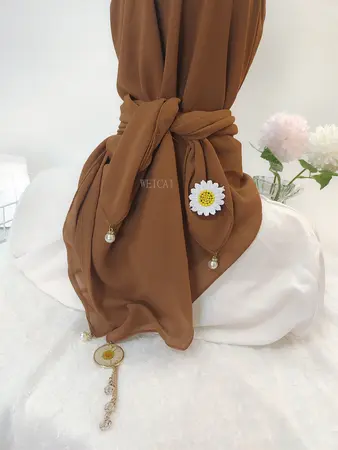 Chiffon Solid Color Hijab detail
