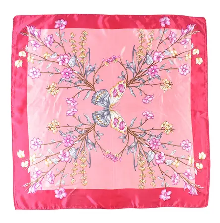 Floral Printed Vintage Scarf Shawl – 90 × 90 cm detail