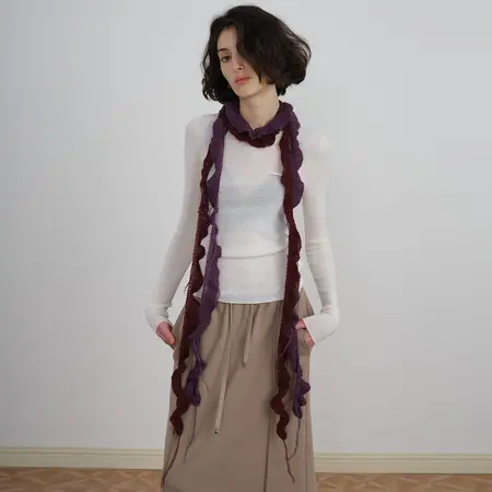 Fringed Scarf Shawl – 190 × 4 cm