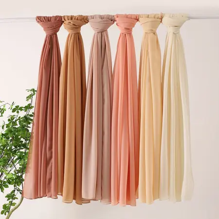 Chiffon Solid Color Hijab detail