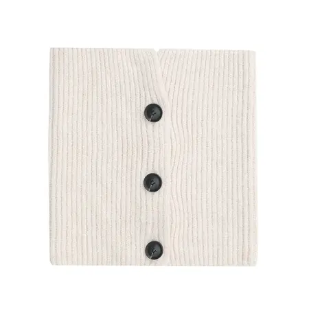Wool Solid Color Floral Knit Scarf Shawl – 29 × 27 cm detail