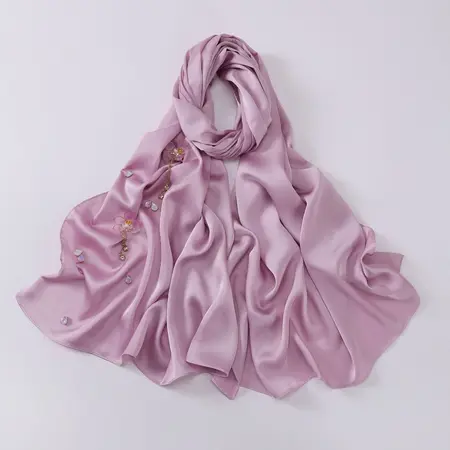 Chiffon Floral Hijab detail