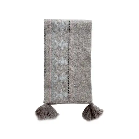 Men's Wool Blend Scarf Shawl – 160 × 20 cm detail
