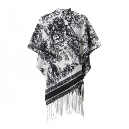 Women's Jacquard Fringed Reversible Scarf Shawl – 150 × 130 cm detail